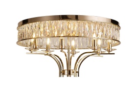 Vivienne French Gold Crystal Ceiling Lights Diyas Flush Crystal Fittings Vivienne French Gold Crystal Ceiling Lights Diyas Flush Crystal Fittings